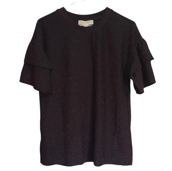 MICHAEL Michael Kors Black Glitter Top - Picture 2 of 6